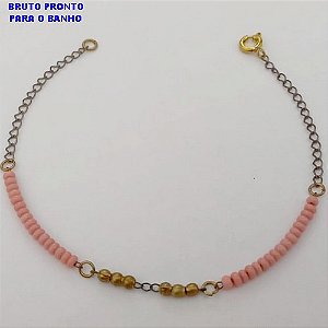 PULSEIRA NO BRUTO PRONTO PARA O BANHO(CX174) PULSEIRA SIMPLES E DELICADA / PESO TOTAL 1.5GR / TAMANHO 18CM / BRU25310