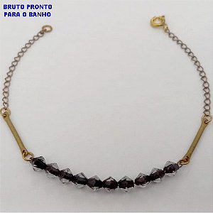PULSEIRA NO BRUTO PRONTO PARA O BANHO(CX174) PULSEIRA SIMPLES E DELICADA / PESO TOTAL 1.5GR / TAMANHO 18CM / BRU25313