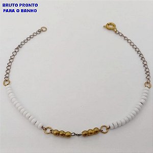 PULSEIRA NO BRUTO PRONTO PARA O BANHO(CX174) PULSEIRA SIMPLES E DELICADA / PESO TOTAL 1.5GR / TAMANHO 18CM / BRU25315