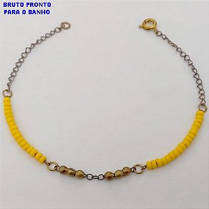 PULSEIRA NO BRUTO PRONTO PARA O BANHO(CX174) PULSEIRA SIMPLES E DELICADA / PESO TOTAL 1.5GR / TAMANHO 18CM / BRU25316