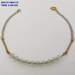PULSEIRA NO BRUTO PRONTO PARA O BANHO(CX174) PULSEIRA SIMPLES E DELICADA / PESO TOTAL 1.5GR / TAMANHO 18CM / BRU25317