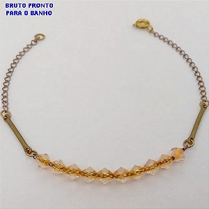 PULSEIRA NO BRUTO PRONTO PARA O BANHO(CX174) PULSEIRA SIMPLES E DELICADA / PESO TOTAL 1.5GR / TAMANHO 18CM / BRU25318
