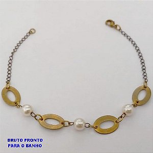 PULSEIRA NO BRUTO PRONTO PARA O BANHO(CX86) PULSEIRA SIMPLES E DELICADA / PESO TOTAL 1.7GR / TAMANHO 18CM / BRU25322