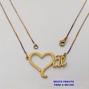 GARGANTILHA NO BRUTO PRONTO PARA O BANHO(CX175) GARGANTILHA COM CORRENTE VENEZIANA DE 45CM/ PINGENTE MÃE 3CM / PEÇA EM ALTA FUSÃO / PESO TOTAL 3.9GR / BRU25344