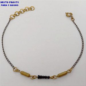 PULSEIRA NO BRUTO PRONTO PARA O BANHO(CX176) PULSEIRA SIMPLES E DELICADA 18CM / PESO 1,4GR / BRU25379