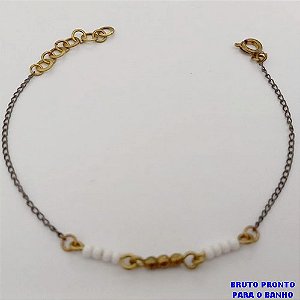 PULSEIRA NO BRUTO PRONTO PARA O BANHO(CX176) PULSEIRA SIMPLES E DELICADA 18CM / PESO 1,4GR / BRU25381