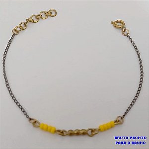 PULSEIRA NO BRUTO PRONTO PARA O BANHO(CX176) PULSEIRA SIMPLES E DELICADA 18CM / PESO 1,4GR / BRU253823
