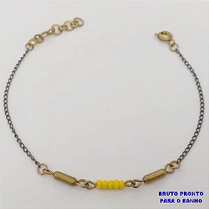PULSEIRA NO BRUTO PRONTO PARA O BANHO(CX176) PULSEIRA SIMPLES E DELICADA 18CM / PESO 1,4GR / BRU25384