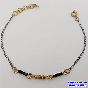 PULSEIRA NO BRUTO PRONTO PARA O BANHO(CX176) PULSEIRA SIMPLES E DELICADA 18CM / PESO 1,4GR / BRU25385
