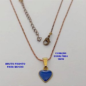GARGANTILHA NO BRUTO PRONTO PARA O BANHO(CX178) -GARGANTILHA COM CORRENTE L-11 DE 45CM+EXTENSOR - TAMANHO:PINGENTE 10MM - PESO TOTAL 1.9GR - BRU25462