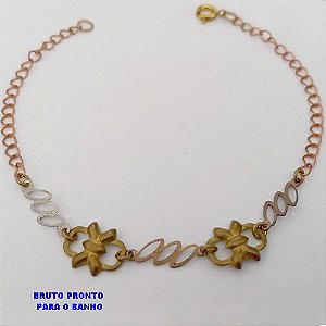 PULSEIRA NO BRUTO PRONTO PARA O BANHO(CX178) -PULSEIRA SIMPLES E DELICADA DE 18CM- PESO TOTAL 1.8GR - BRU25498