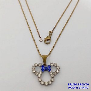 GARGANTILHA NO BRUTO PRONTO PARA O BANHO(CX181)COM CORRENTE VENEZIANA DE 45CM/ PESO 2.6GR / - BRU25619