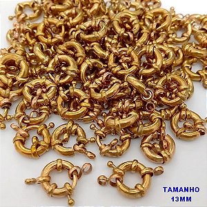 ACESSORIO NO BRUTO PRONTO PARA O BANHO(CX15) - FECHO BOIA - TAMANHO 13MM - VENDIDO POR UNIDADE - PESO 1.4GR - 100% LATÃO - BRU25631