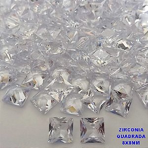 ACESSÓRIO NO BRUTO PRONTO PARA BANHO - ZIRCÔNIA 8X8MM - PESO: 0,06GR - (VALOR UNITÁRIO) - BRU25649