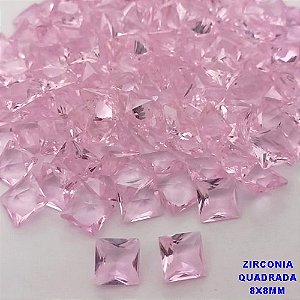 ACESSÓRIO NO BRUTO PRONTO PARA BANHO - ZIRCÔNIA 8X8MM - PESO: 0,06GR - (VALOR UNITÁRIO) - BRU25650