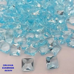 ACESSÓRIO NO BRUTO PRONTO PARA BANHO - ZIRCÔNIA 8X8MM - PESO: 0,06GR - (VALOR UNITÁRIO) - BRU25652