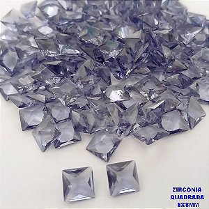 ACESSÓRIO NO BRUTO PRONTO PARA BANHO - ZIRCÔNIA 8X8MM - PESO: 0,06GR - (VALOR UNITÁRIO) - BRU25654