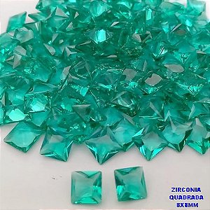 ACESSÓRIO NO BRUTO PRONTO PARA BANHO - ZIRCÔNIA 8X8MM - PESO: 0,06GR - (VALOR UNITÁRIO) - BRU25656