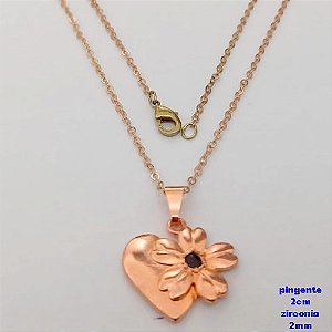 GARGANTILHA NO BRUTO PRONTO PARA O BANHO(CX183)-(CRIS) COM CORRENTE CADEADINHO DE 45CM COM FECHO LAGOSTA(PINGENTE 2CM COM PEDRA ZIRCONIA DE 2MM) - PESO TOTAL 2.9GR - BRU25685