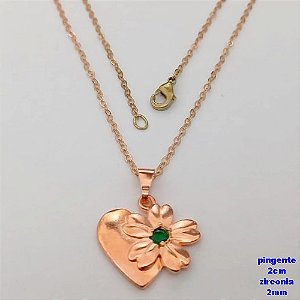 GARGANTILHA NO BRUTO PRONTO PARA O BANHO(CX183)-(CRIS) COM CORRENTE CADEADINHO DE 45CM COM FECHO LAGOSTA(PINGENTE 2CM COM PEDRA ZIRCONIA DE 2MM) - PESO TOTAL 2.9GR - BRU25687