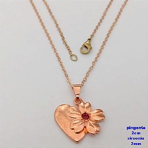 GARGANTILHA NO BRUTO PRONTO PARA O BANHO(CX183)-(CRIS) COM CORRENTE CADEADINHO DE 45CM COM FECHO LAGOSTA(PINGENTE 2CM COM PEDRA ZIRCONIA DE 2MM) - PESO TOTAL 2.9GR - BRU25688