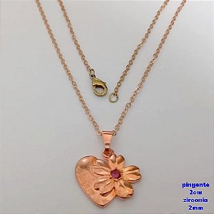 GARGANTILHA NO BRUTO PRONTO PARA O BANHO(CX183)-(CRIS) COM CORRENTE CADEADINHO DE 45CM COM FECHO LAGOSTA(PINGENTE 2CM COM PEDRA ZIRCONIA DE 2MM) - PESO TOTAL 2.9GR - BRU25689
