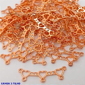 CANGA NO BRUTO PRONTO PARA O BANHO(CX183)(MAD)CANGA CRAVEJADA PARA TREIS FILHOS 3X0,8CM - PESO 0,7GR - BRU25691
