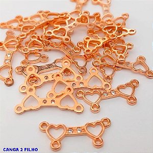 CANGA NO BRUTO PRONTO PARA O BANHO(CX183)(MAD)CANGA CRAVEJADA PARA DOIS FILHOS 2X0,8CM - PESO 0,5GR - BRU25692