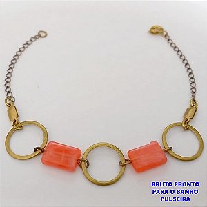 PULSEIRA NO BRUTO PRONTO PARA O BANHO(CX184)PULSEIRA SIMPLES E DELICADA (TAMANHO 18CM)-PESO 2.7GR - BRU25740