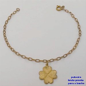 PULSEIRA NO BRUTO PRONTO PARA O BANHO(CX184)PULSEIRA SIMPLES E DELICADA (TAMANHO 18CM)-PESO 1.9GR - BRU25746