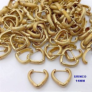 BRINCO NO BRUTO PRONTO PARA O BANHO(CX185)- BRINCO ARGOLINHA DE PRESSÃO(TRANQUETA)- TAMANHO 14MM / PESO TOTAL 2.6GR - BRU25776
