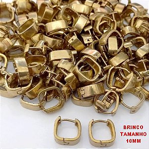 BRINCO NO BRUTO PRONTO PARA O BANHO(CX185)- BRINCO ARGOLINHA DE PRESSÃO(TRANQUETA)- TAMANHO 10MM / PESO TOTAL 1.5GR - BRU25778