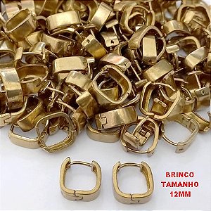 BRINCO NO BRUTO PRONTO PARA O BANHO(CX185)- BRINCO ARGOLINHA DE PRESSÃO(TRANQUETA)- TAMANHO 12MM / PESO TOTAL 2.2GR - BRU25779