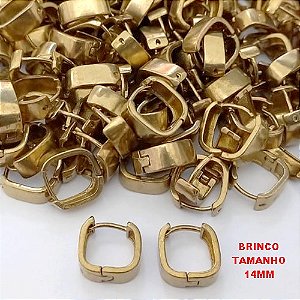 BRINCO NO BRUTO PRONTO PARA O BANHO(CX185)- BRINCO ARGOLINHA DE PRESSÃO(TRANQUETA)- TAMANHO 14MM / PESO TOTAL 2.6GR - BRU25780