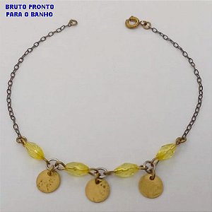 PULSEIRA NO BRUTO PRONTO PARA O BANHO (CX185) - PULSEIRA NO BRUTO SIMPLES E DELICADA- TAMANHO 18CM / PESO TOTAL 1.7GR - BRU25813