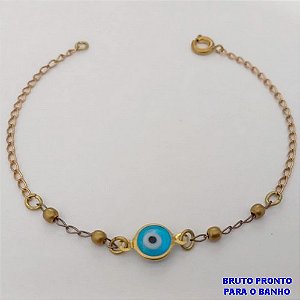 PULSEIRA NO BRUTO PRONTO PARA O BANHO (CX185) - PULSEIRA NO BRUTO SIMPLES E DELICADA- TAMANHO 18CM / PESO TOTAL 1.7GR - BRU25815