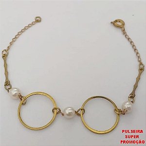 PULSEIRA NO BRUTO PRONTO PARA O BANHO (CX185) - PULSEIRA NO BRUTO SIMPLES E DELICADA- TAMANHO 18CM / PESO TOTAL 2.8GR - BRU25819