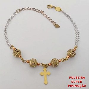 PULSEIRA NO BRUTO PRONTO PARA O BANHO (CX185) - PULSEIRA NO BRUTO SIMPLES E DELICADA- TAMANHO 18CM / PESO TOTAL 2.8GR - BRU25820