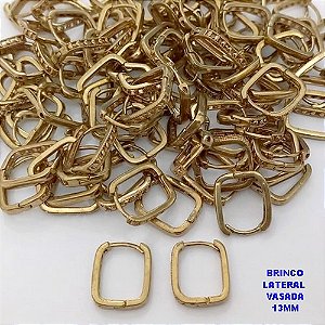 BRINCO NO BRUTO PRONTO PARA O BANHO (CX185) - BRINCO ARGOLINHA DE PRESSÃO(TRANQUETA)- TAMANHO 13X15MM / PESO TOTAL 1.7GR - BRU25821