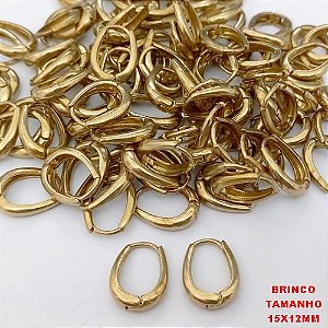 BRINCO NO BRUTO PRONTO PARA O BANHO (CX185) -BRINCO ARGOLINHA DE PRESSÃO(TRANQUETA)- TAMANHO 15X1MM / PESO TOTAL 1.9GR - BRU25826