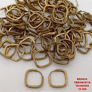 BRINCO NO BRUTO PRONTO PARA O BANHO(CX185)- BRINCO ARGOLINHA DE PRESSÃO(TRANQUETA)- TAMANHO 10MM / PESO TOTAL 1.0GR - BRU25842