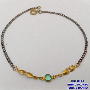 PULSEIRA NO BRUTO PRONTO PARA O BANHO(CX132)-PULSEIRA SIMPLES E DELICADA 18CM )- / PESO TOTAL 2.2GR - BRU25858
