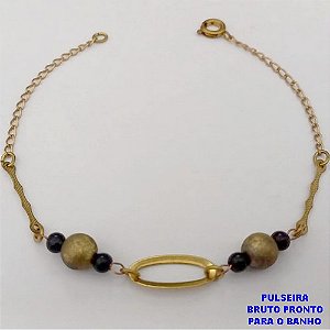 PULSEIRA NO BRUTO PRONTO PARA O BANHO(CX132)-PULSEIRA SIMPLES E DELICADA 18CM )- / PESO TOTAL 2.4GR - BRU25860