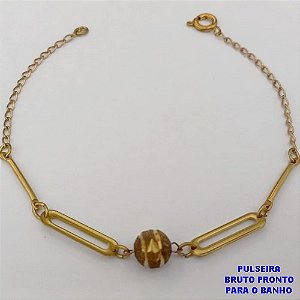PULSEIRA NO BRUTO PRONTO PARA O BANHO(CX132)-PULSEIRA SIMPLES E DELICADA 18CM )- / PESO TOTAL 2.5GR - BRU25862