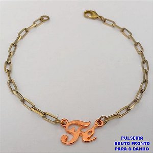 PULSEIRA NO BRUTO PRONTO PARA O BANHO(CX132)-PULSEIRA SIMPLES E DELICADA 18CM )- / PESO TOTAL 4.3GR - BRU25863