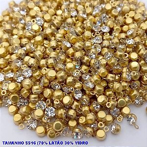 PONTO DE LUZ NO BRUTO PRONTO PARA O BANHO(pote)PINGENTE 70% LATÃO E 30% VIDRO (TAMANHO SS16)VENDIDO POR UNIDADE (PESO 0,01GR)BRU25871