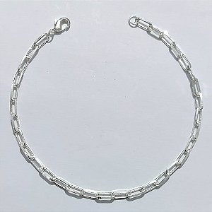 PULSEIRA FOLHEADA A PRATA COM 50 MILÉSIMOS + VERNIZ DIAMOND - PULSEIRA 19CM - PRA1120