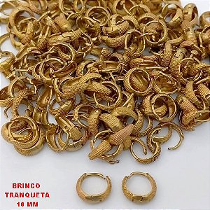 BRINCO NO BRUTO PRONTO PARA O BANHO(CX185)- BRINCO ARGOLINHA DE PRESSÃO(TRANQUETA)- TAMANHO 10MM / PESO TOTAL 0,09GR - BRU25879