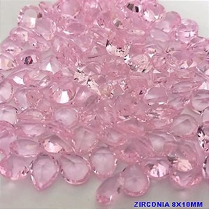 ACESSORIO NO BRUTO PRONTO PARA O BANHO(CX30) - (ZIRCONIA) "8X10MM" GOTA (PRIMEIRA LINHA)COMPOSIÇÃO 100% ZIRCONIA CRISTAL - BRU25882