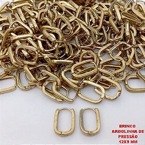 BRINCO BRUTO PRONTO PARA O BANHO(CX186) - ARGOLINHA DE PRESSÃO (TRANQUETA)TAMANHO 12MM(PESO DO PAR 1.0GR) - BRU25904